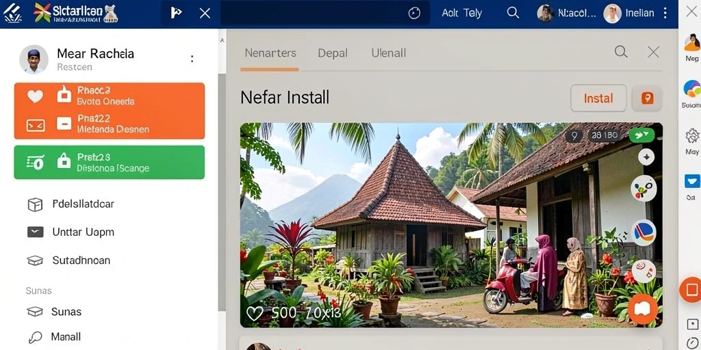 Tampilan awal yang menarik dan ramah pengguna.