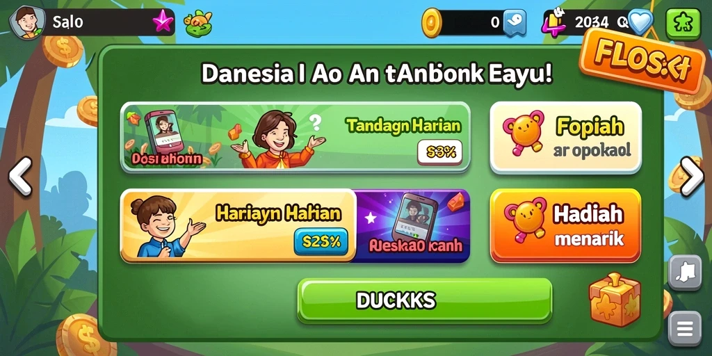 Tampilan menu utama yang menarik dan intuitif.