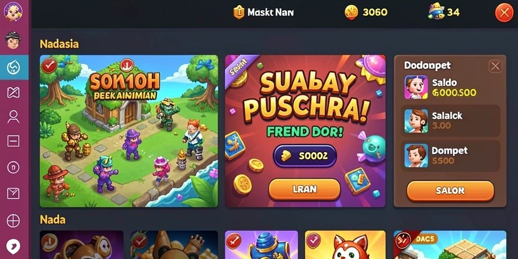 Tampilan awal yang menarik dan mudah dinavigasi.