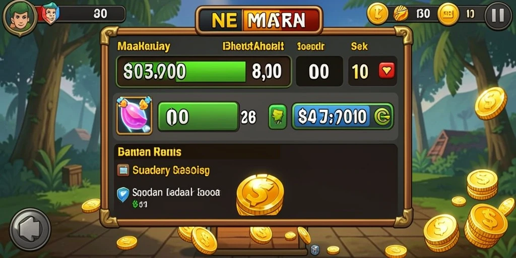 Screenshot menunjukkan karakter utama dalam aksi menantang.
