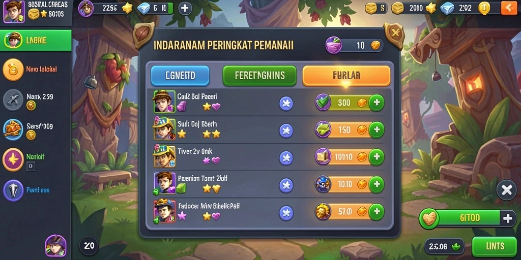 Menu utama dengan desain yang menarik dan mudah dinavigasi.