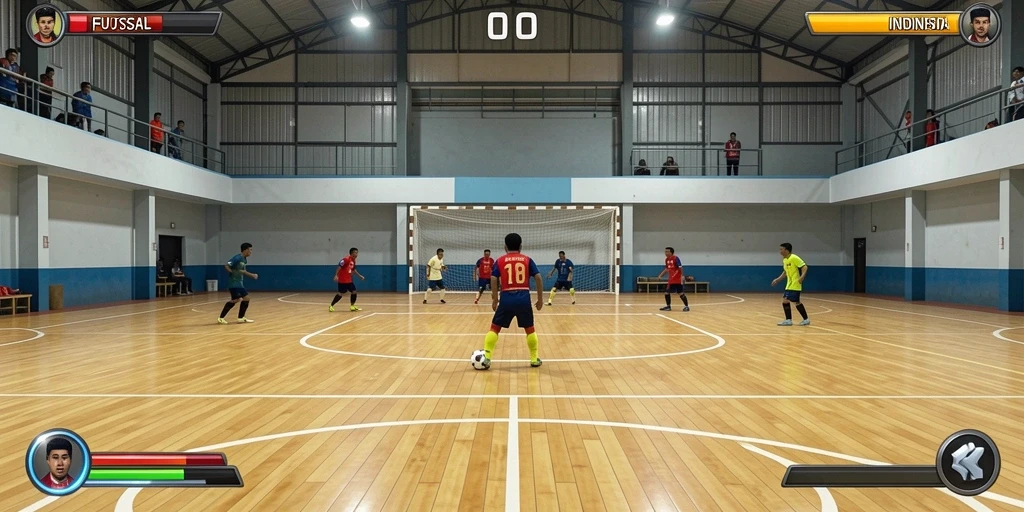 Tampilan awal permainan dengan karakter yang siap bertarung.